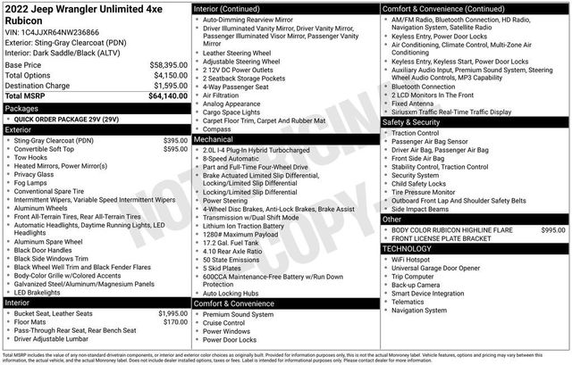 2022 Jeep Wrangler 4xe Unlimited Rubicon 4x4 - 22961071 - 5