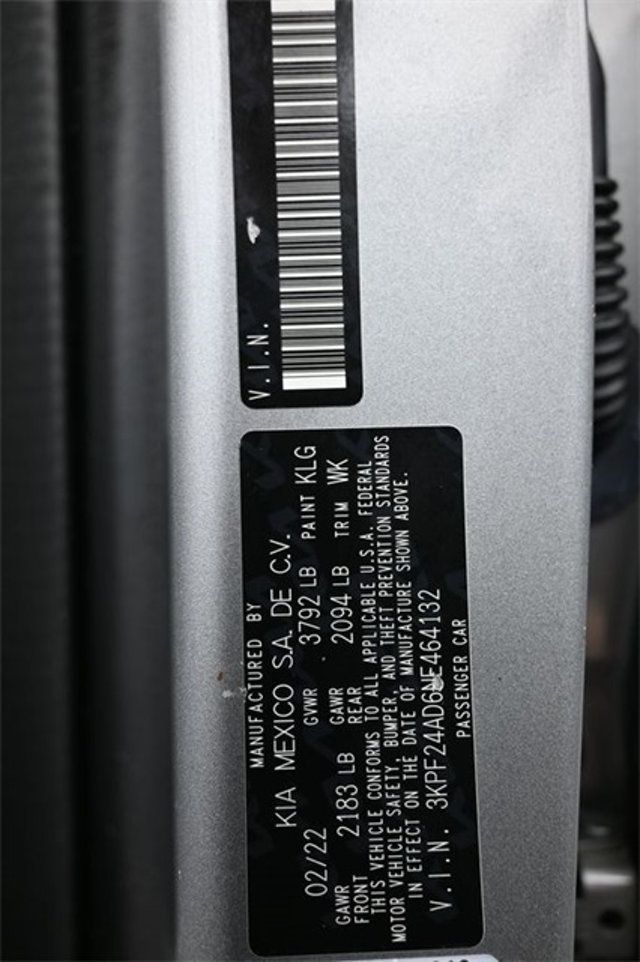 2022 Kia Forte LXS IVT - 22970332 - 3