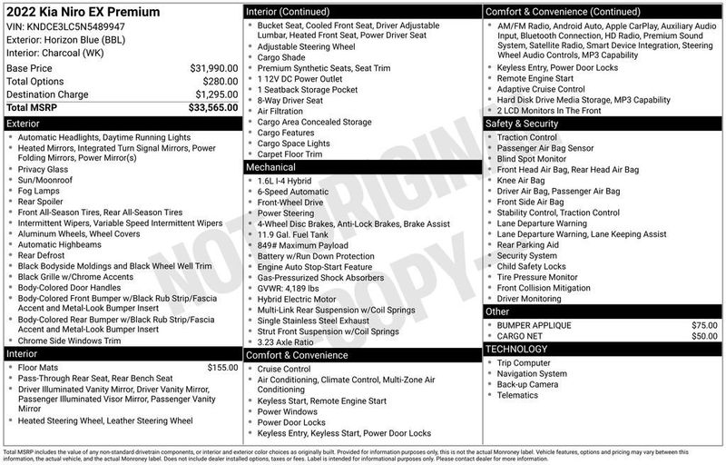 2022 Kia Niro EX Premium FWD - 22944826 - 5