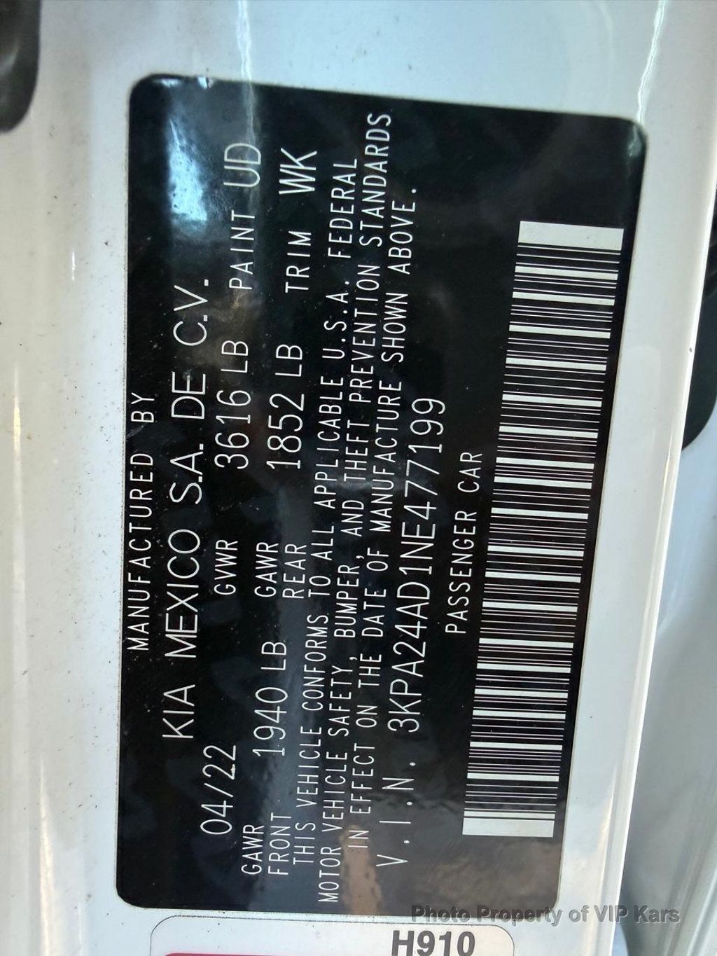 2022 Kia Rio LX IVT - 22940485 - 20