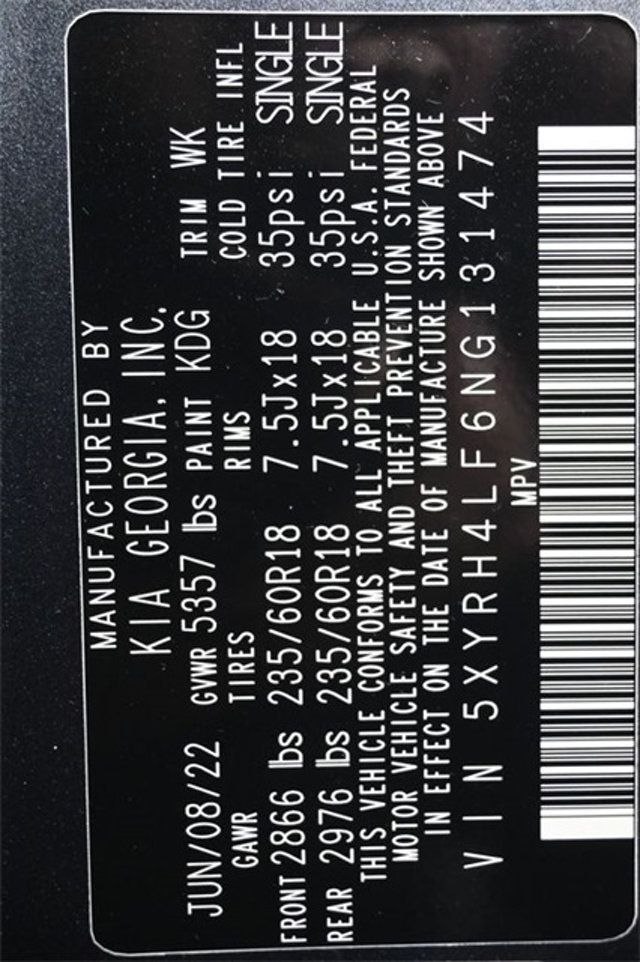 2022 Kia Sorento EX FWD - 22938273 - 6