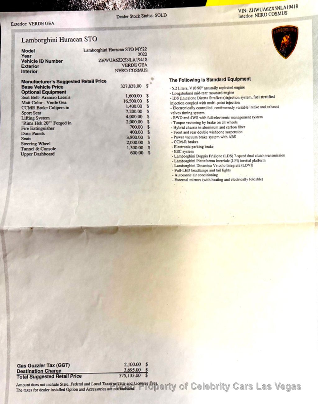 2022 Lamborghini Huracan STO Coupe - 23027103 - 7