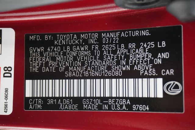 2022 Lexus ES ES 350 FWD - 23002592 - 35