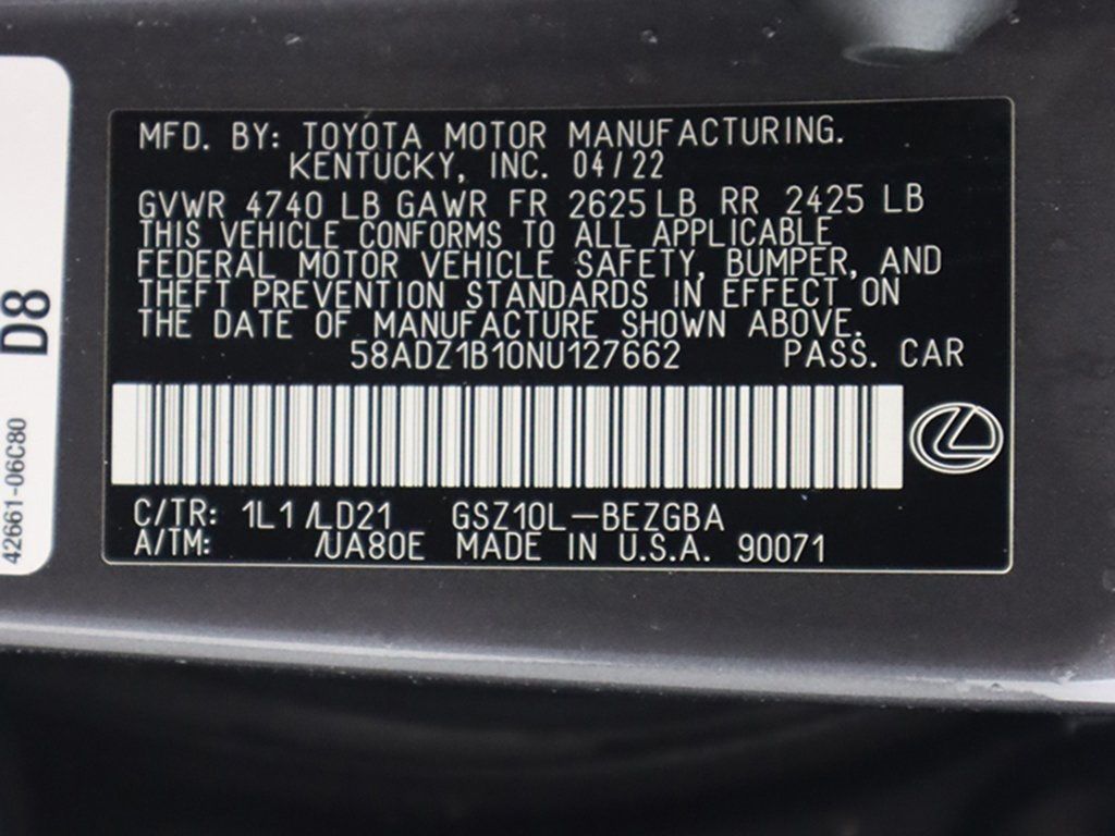 2022 Lexus ES ES 350 FWD - 22741334 - 49