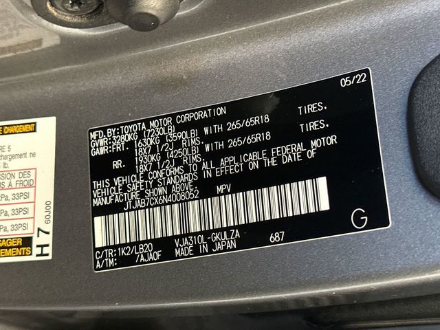 2022 Lexus LX LX 600 Premium 4WD - 23024888 - 22