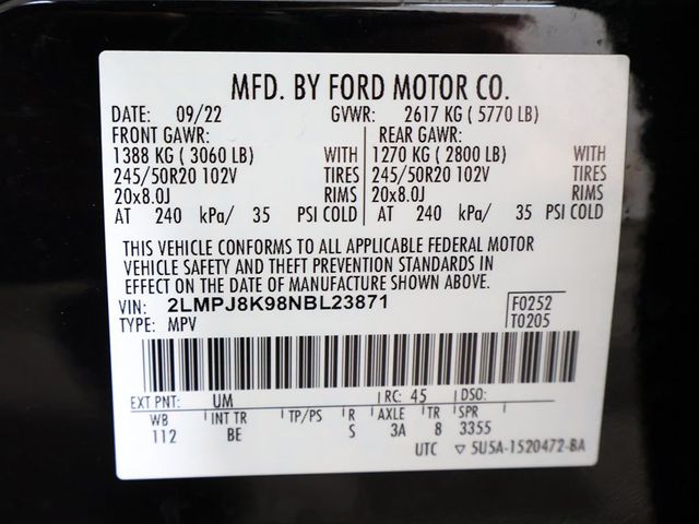 2022 Lincoln Nautilus Reserve AWD - 23025685 - 59