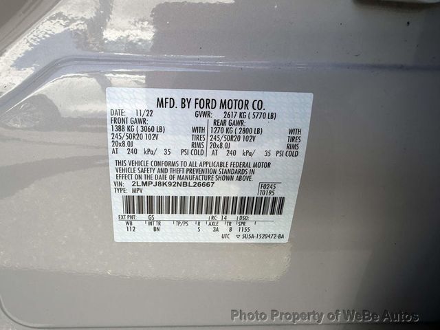 2022 Lincoln Nautilus Reserve AWD - 23030626 - 16