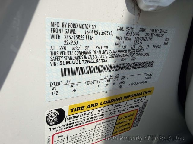 2022 Lincoln Navigator L Reserve 4x4 - 23040369 - 17