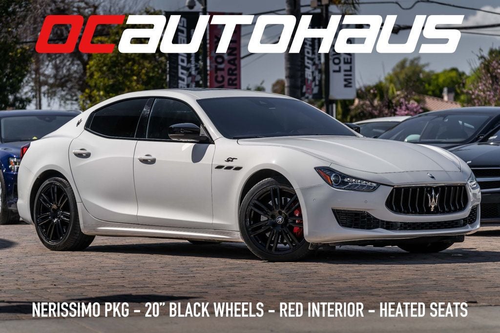 2022 Maserati Ghibli NERISSIMO PACKAGE W/ RED INTERIOR! GT - 22354566 - 0