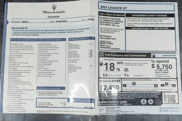 2022 Maserati Levante GT 3.0L - 22961188 - 44