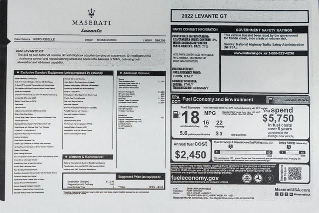 2022 Maserati Levante GT 3.0L - 22961189 - 46