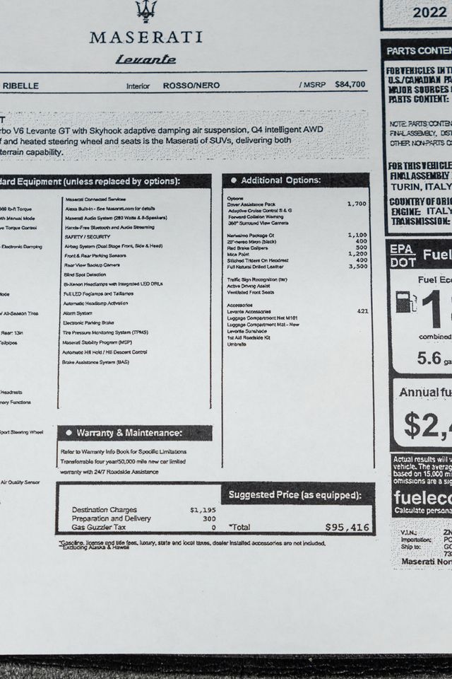 2022 Maserati Levante GT 3.0L - 22961189 - 47