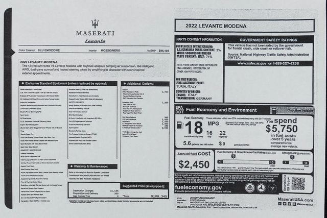 2022 Maserati Levante Modena 3.0L - 22959917 - 48