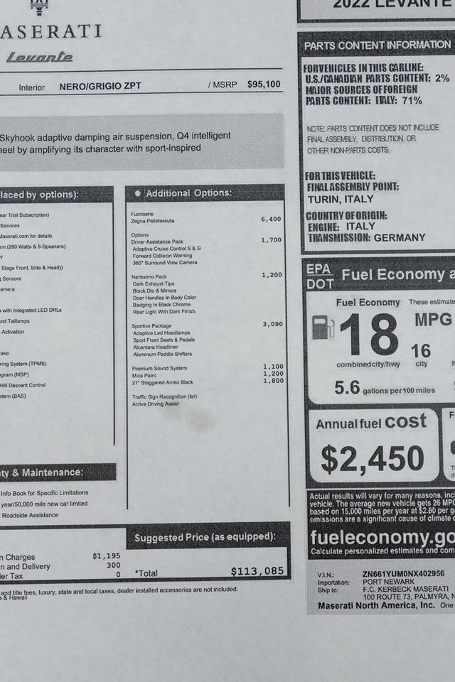 2022 Maserati Levante Modena 3.0L - 22996289 - 48