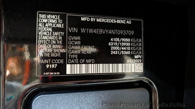 2022 Mercedes-Benz 2500 High Roof Mountain Standard Overland - 22428933 - 99