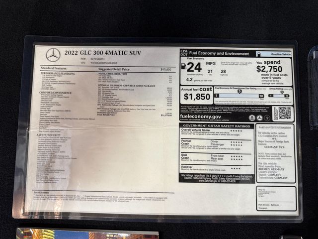 2022 Mercedes-Benz GLC GLC 300 4MATIC SUV - 23046093 - 88