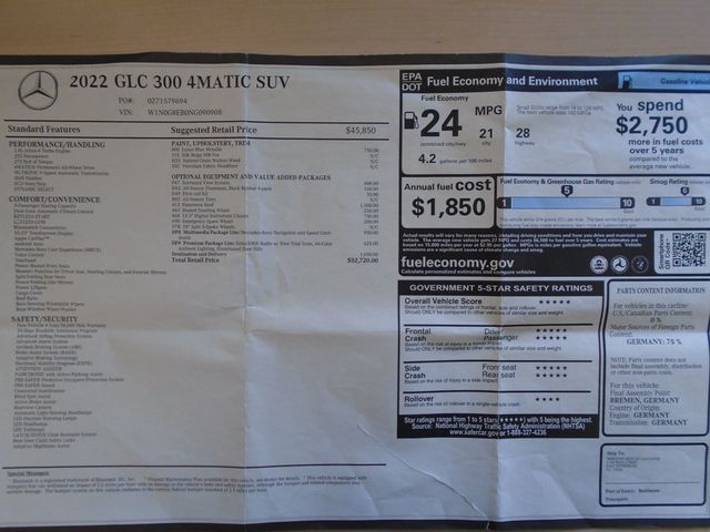 2022 Mercedes-Benz GLC GLC 300 4MATIC SUV - 23023696 - 36