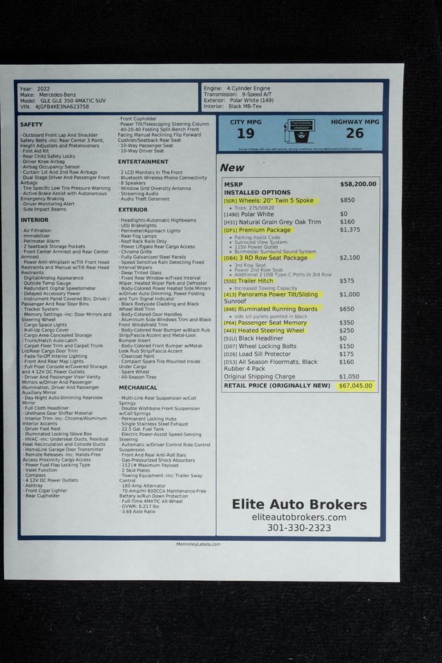 2022 Mercedes-Benz GLE GLE 350 4MATIC SUV - 23009206 - 15