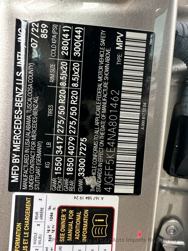 2022 Mercedes-Benz GLS GLS 450 4MATIC,DRIVER ASSIST,PANORAMA,HEAD-UP DISPLAY, LEATHER - 22932641 - 55