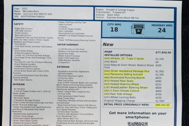 2022 Mercedes-Benz GLS GLS 450 4MATIC SUV - 22935168 - 57