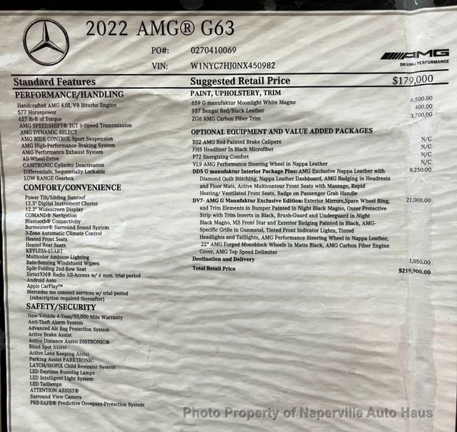 2022 Mercedes-Benz G-Class AMG G 63 4MATIC SUV - 22681151 - 58