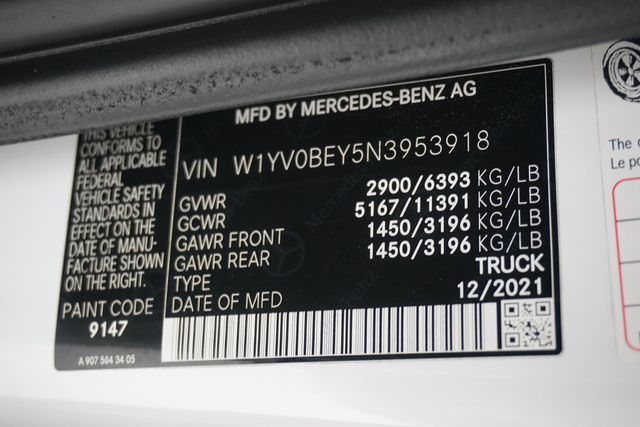 2022 Mercedes-Benz Metris Cargo Van Metris Cargo Van Standard Roof 126" Wheelbase - 22942244 - 20
