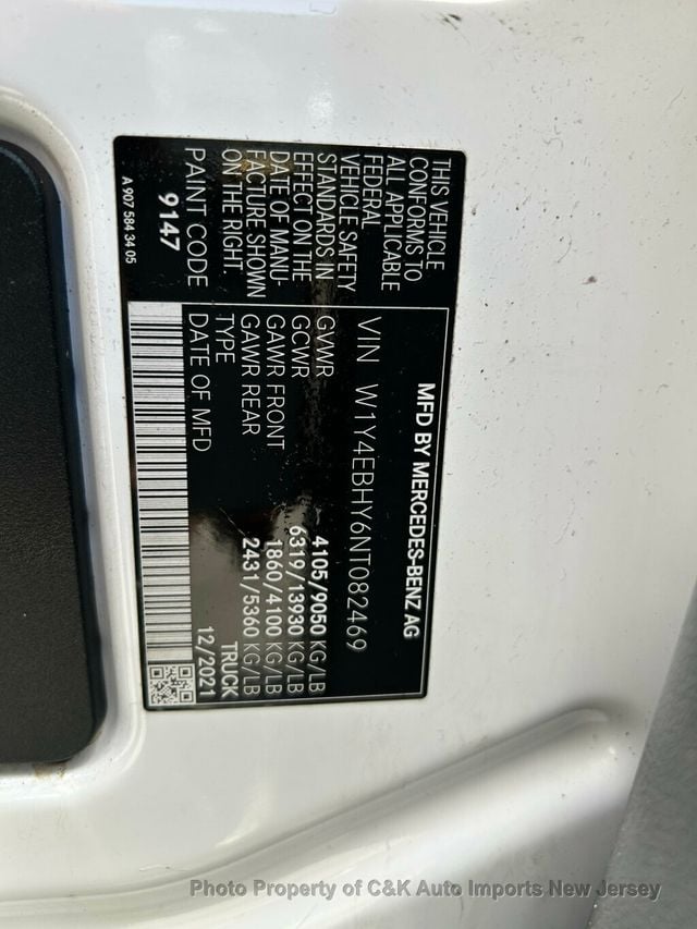 2022 Mercedes-Benz Sprinter Cargo Van 2500 144,HIGH ROOF - 23036367 - 41