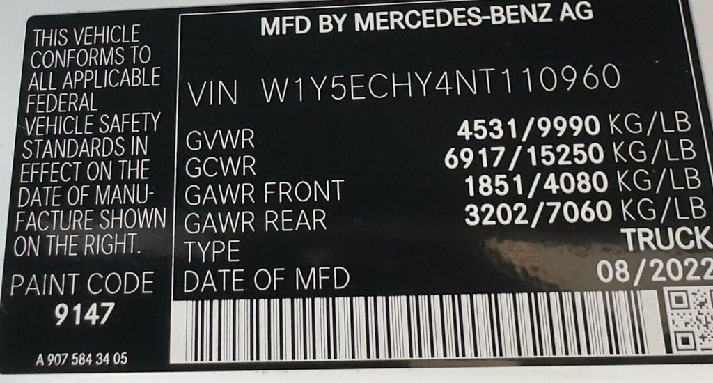 2022 Mercedes-Benz Sprinter Cargo Van 3500 High Roof V6 170" RWD - 22304962 - 61