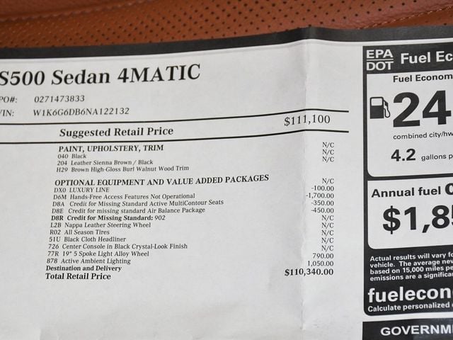 2022 Mercedes-Benz S-Class S 500 - 22936329 - 74