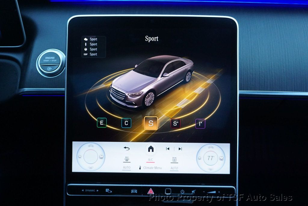 2022 Mercedes-Benz S-Class S 500 4MATIC Sedan AMG LINE ACTIVE AMBIENT LIGHT 3D CLUSTER  - 22949434 - 35