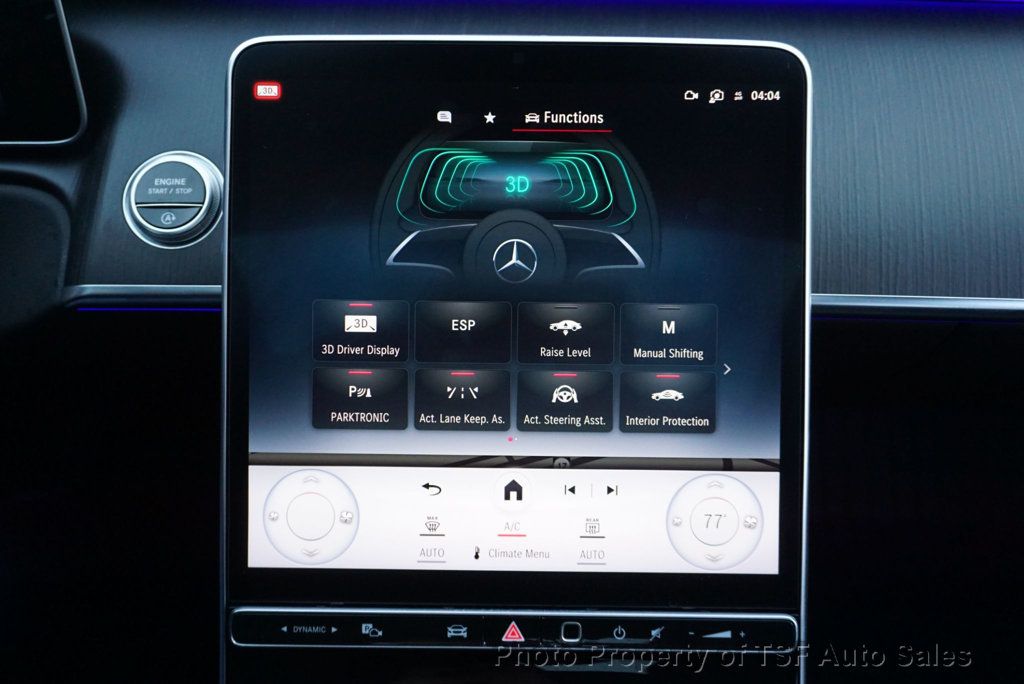 2022 Mercedes-Benz S-Class S 500 4MATIC Sedan AMG LINE ACTIVE AMBIENT LIGHT 3D CLUSTER  - 22949434 - 37