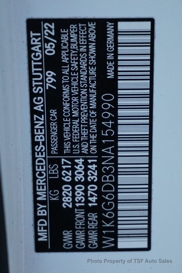 2022 Mercedes-Benz S-Class S 500 4MATIC Sedan AMG LINE ACTIVE AMBIENT LIGHT 3D CLUSTER  - 22949434 - 61