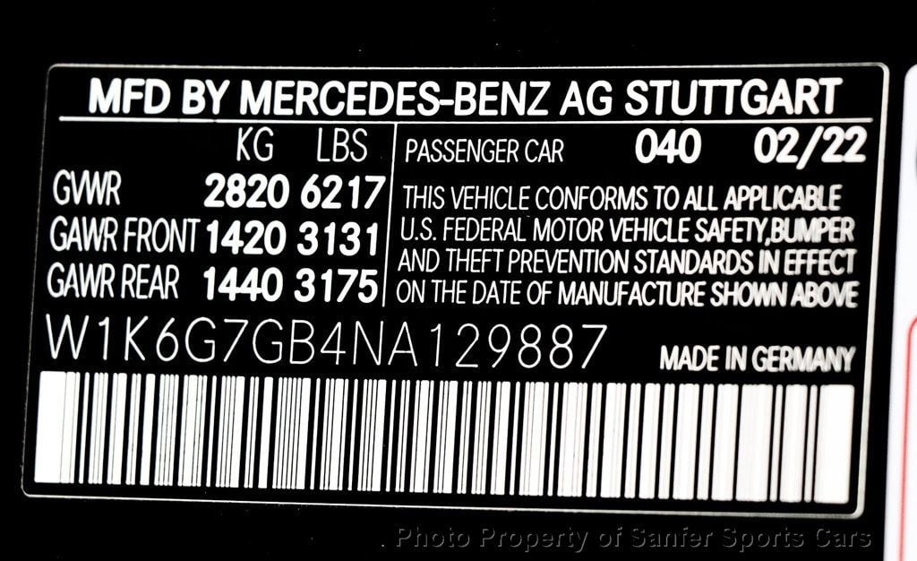 2022 Mercedes-Benz S-Class S 580 4MATIC Sedan - 22783453 - 52