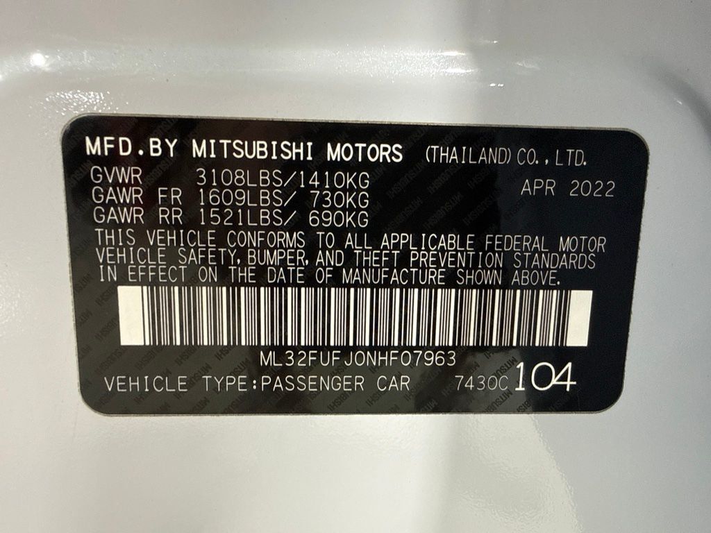 2022 Mitsubishi Mirage G4 ES CVT - 23072188 - 26