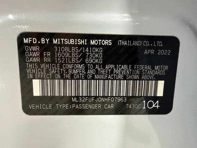 2022 Mitsubishi Mirage G4 ES CVT - 23072188 - 26