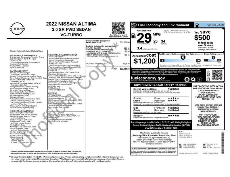 2022 Nissan Altima 2.0 SR Sedan - 23039210 - 5
