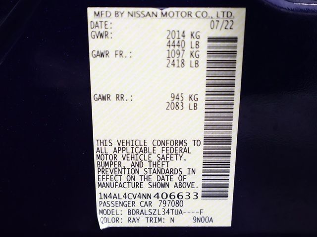 2022 Nissan Altima 2.0 SR Sedan - 22913812 - 49