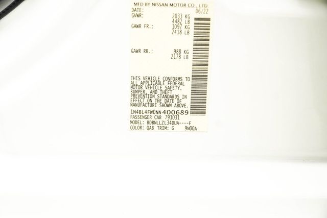 2022 Nissan Altima 2.5 Platinum AWD Sedan - 22992409 - 36