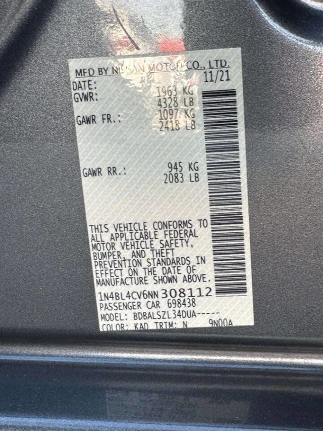 2022 Nissan Altima 2.5 SR Sedan - 23036773 - 22