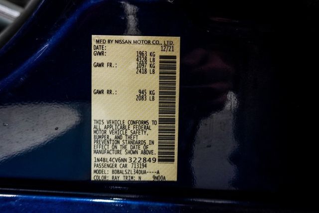 2022 Nissan Altima 2.5 SR Sedan - 22966962 - 42