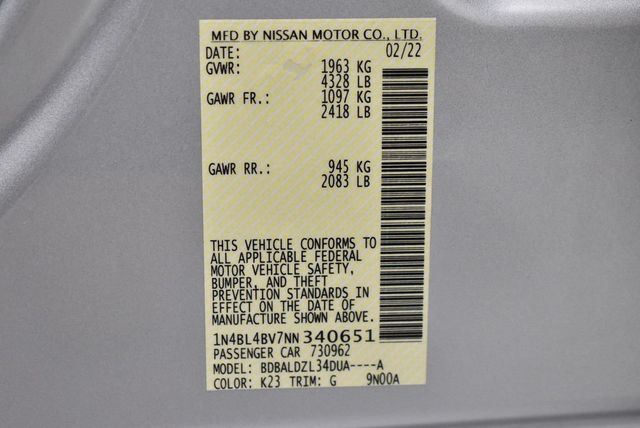 2022 Nissan Altima 2.5 S Sedan - 22924088 - 39