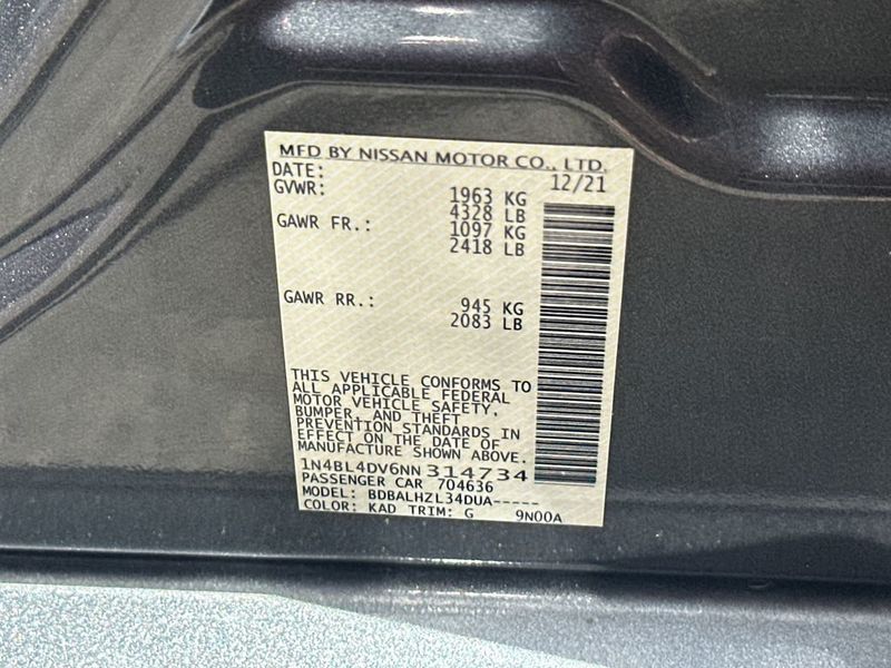 2022 Nissan Altima 2.5 SV Sedan - 23048835 - 21