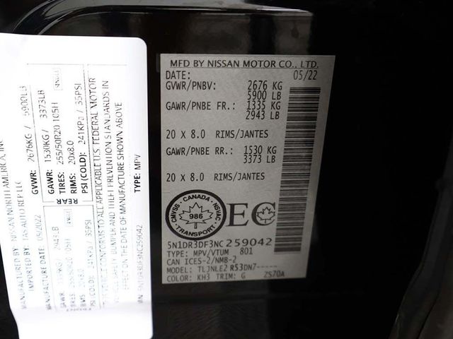 2022 Nissan Pathfinder Platinum 4WD - 23075627 - 64