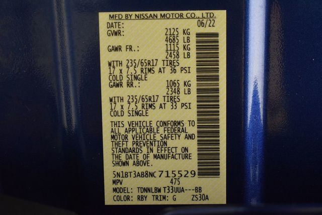 2022 Nissan Rogue AWD S - 22980940 - 34