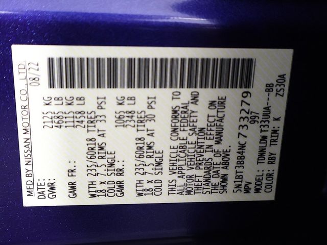 2022 Nissan Rogue AWD SV - 22941799 - 46