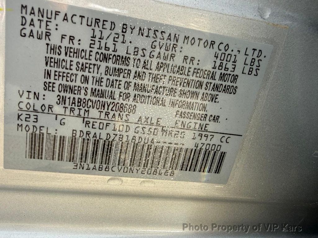 2022 Nissan Sentra SV CVT - 22944391 - 18