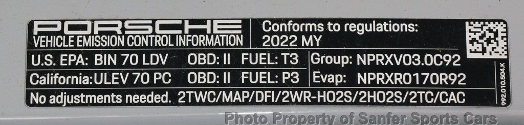 2022 Porsche 911 Porsche CPO Warranty  - 22975948 - 45