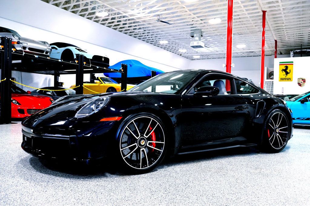 2022 Porsche 911 TURBO COUPE JET BLACK...2,340 Miles...CPO-2027!!  - 22900626 - 0