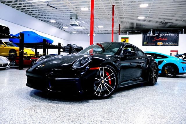 2022 Porsche 911 TURBO COUPE JET BLACK...2,340 Miles...CPO-2027!!  - 22900626 - 3
