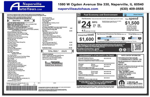 2022 Ram 1500 Limited 4x4 Crew Cab 5'7" Box - 23019314 - 0